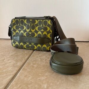 Coach leather cross body bag